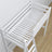 Loft bed white wooden – top view of the sleeping area, Nizio