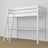 White Wooden Loft Bed with Desk – Frame and Slats, Nizio