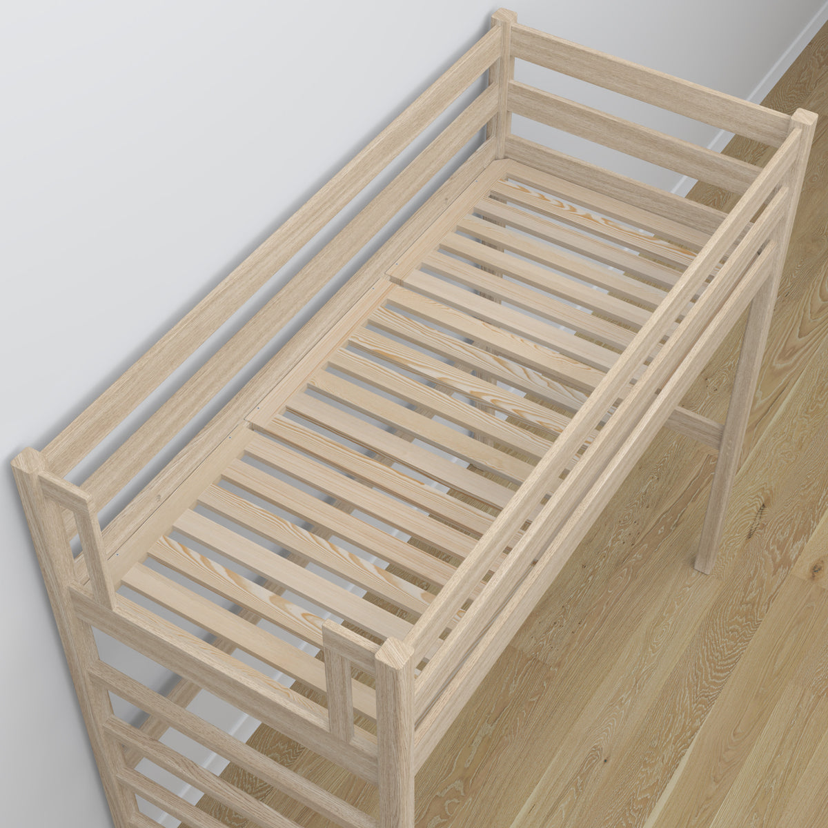 Bleached Oak Loft Bed – Ladder and Joint Details, Nizio Home