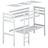 Oak Loft Bed with Desk Bleached Oak – Scandi Room Arrangement, Nizio