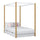 Wooden canopy bed with drawer white-oak – child’s room, scandi style