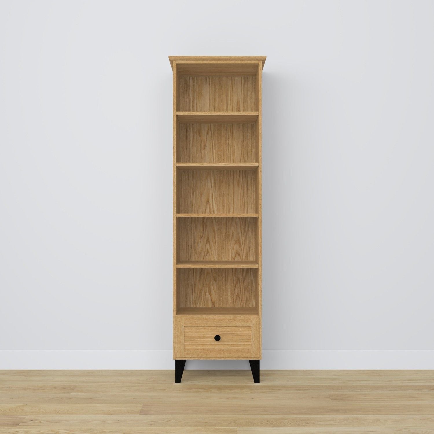 Oak shelf 1S 57 Scandi oak natural / black