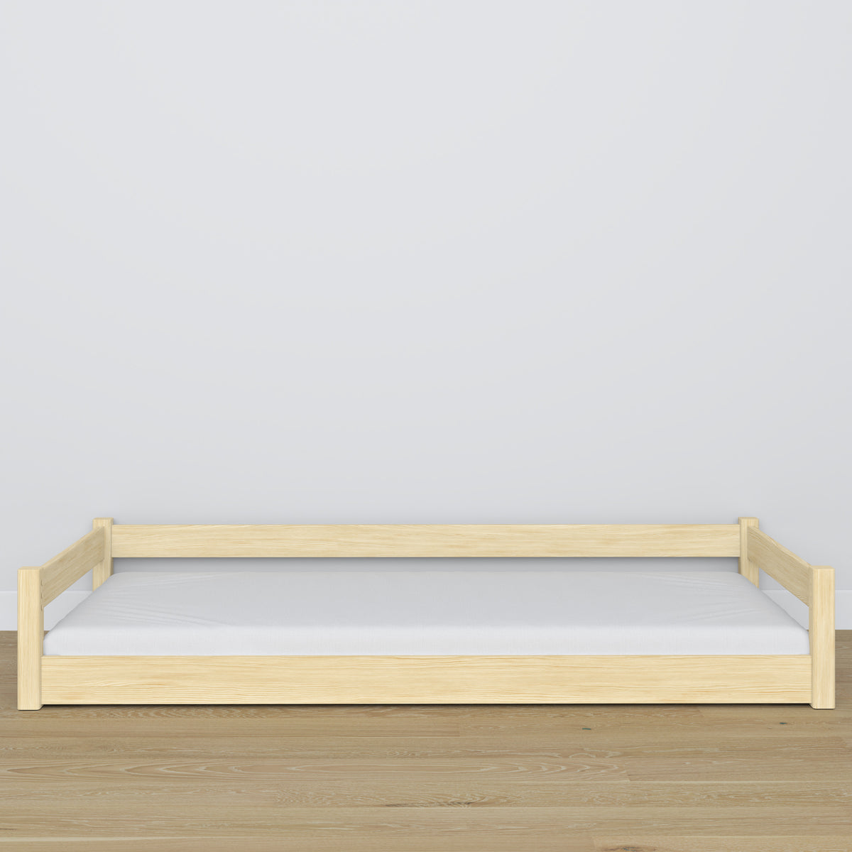 Wooden low bed N02 clear pine