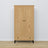 2-door wardrobe with drawer oak natural oak with black – bedroom, Scandinavian style