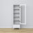 Wooden display cabinet 1S 57 Scandi white