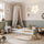 Wooden low bed N01 white