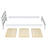 Bed with mattress drawer white made of wood – dimensions, Nizio