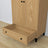 Wardrobe 2D1S oak natural oak with black – side view, depth and proportions of the furniture