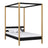 Wooden black-oak canopy bed – child’s room, Scandinavian style, Nizio