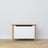 Chest wooden white with oak – storage and seating, Scandinavian style by Nizio