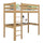 Oak Loft Bed with Desk Natural Oak – Children’s Room, Scandi Nizio