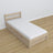 Oak bed with drawer bleached oak – dimensions and diagram, Nizio Home