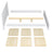 Double bed with drawer white made of wood – side view, Nizio