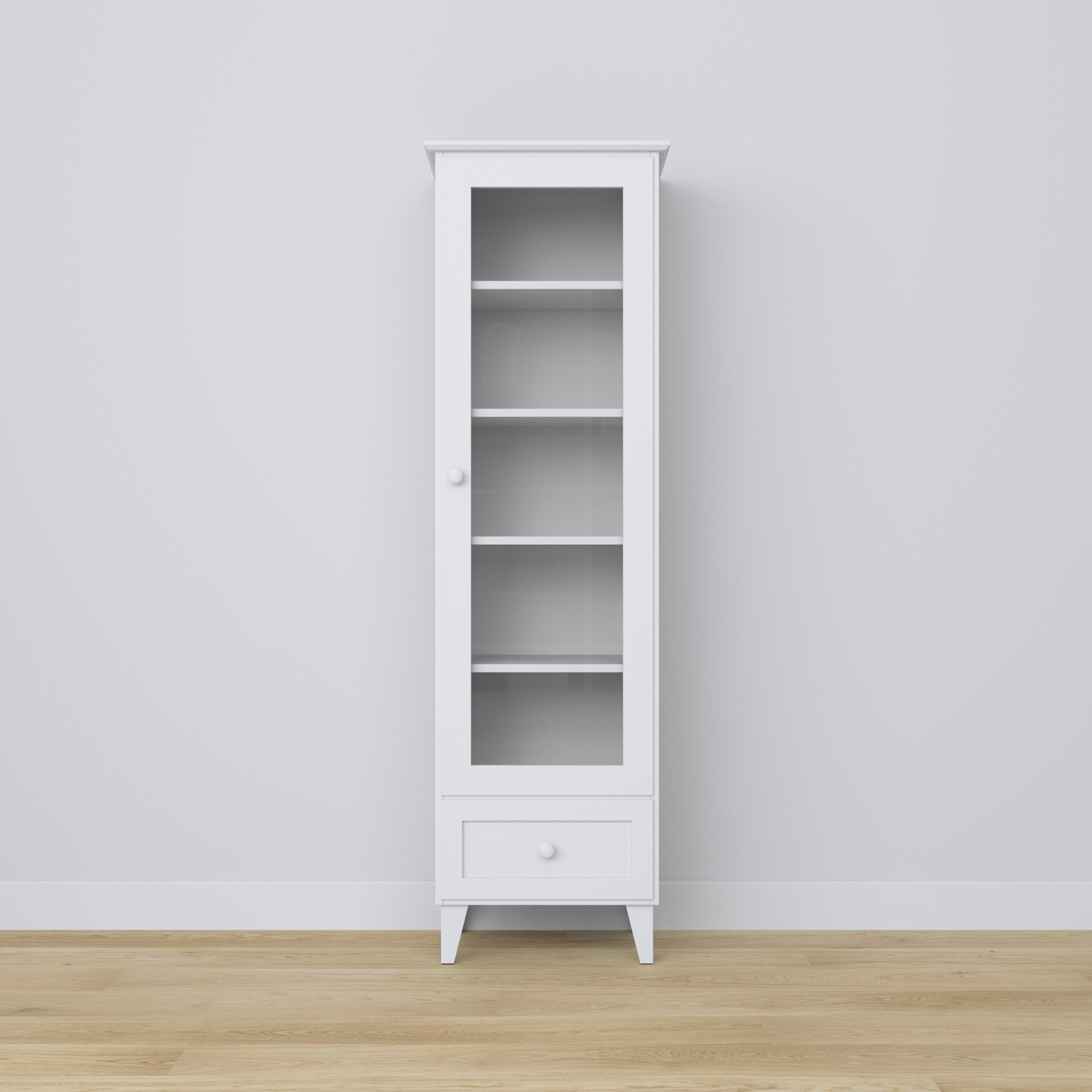 Wooden display cabinet 1S 57 Scandi white