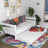 Sofa bed wooden white – mattress drawer pulled out, for guests