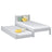Wooden bed with mattress drawer grey – child’s room, scandi Nizio