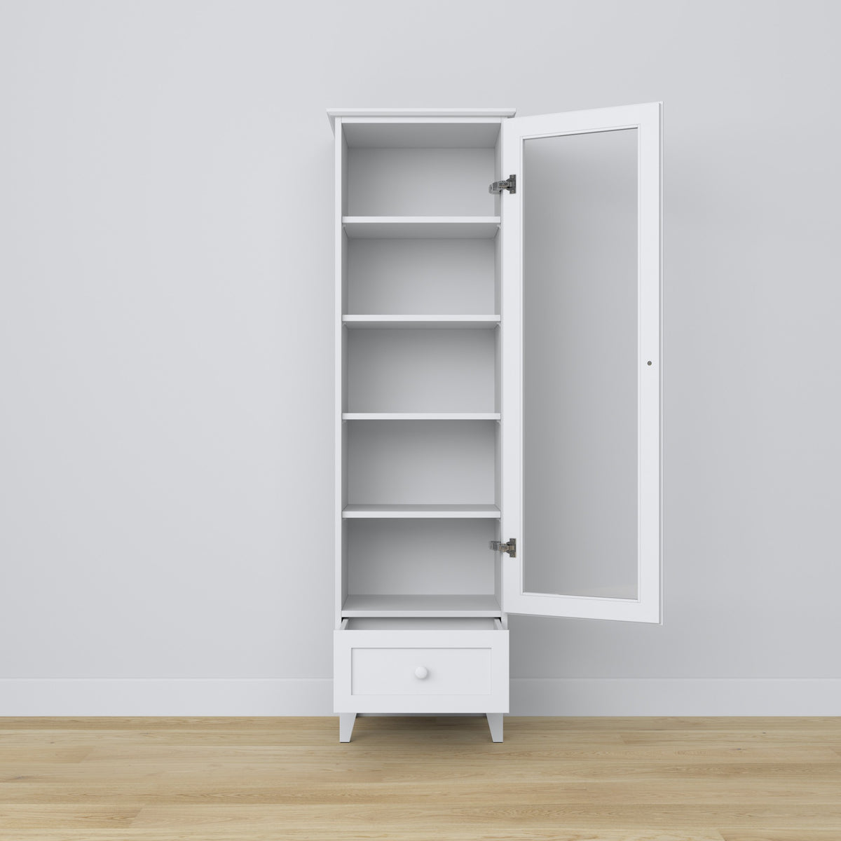 Wooden display cabinet 1S 57 Scandi white