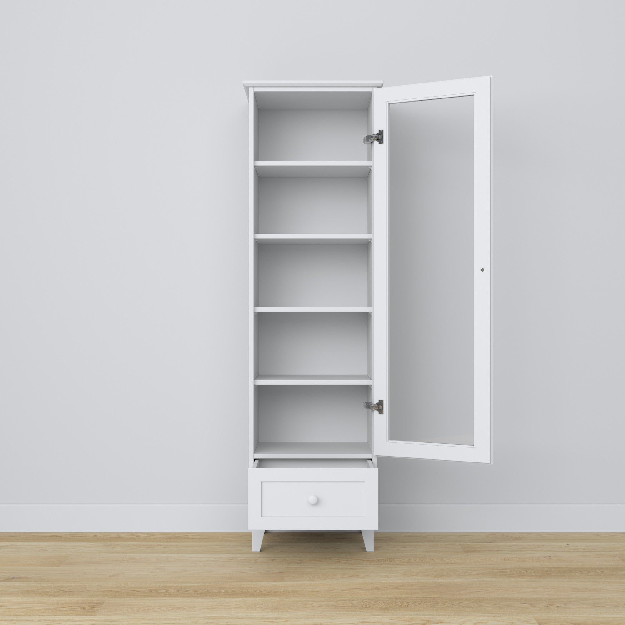 Wooden display cabinet 1S 57 Scandi white
