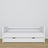 White sofa bed with drawer made of wood – dimensions and diagram, Nizio