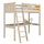 Oak Loft Bed with Desk Bleached Oak – Children’s Room, Scandi Nizio