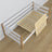 White-oak sofa bed with mattress drawer made of wood – dimensions, Nizio
