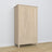 Oak wardrobe 2D1S Scandi oak bleached