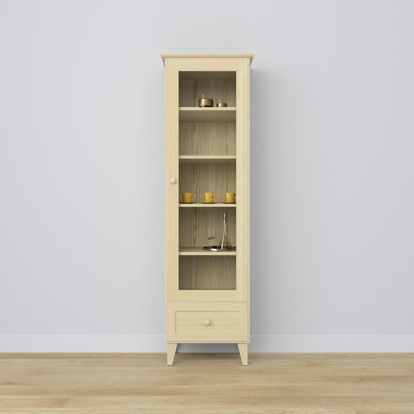 Pine display cabinet 1S 57 Scandi clear pine