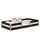 Wooden low bed N01 black / oak
