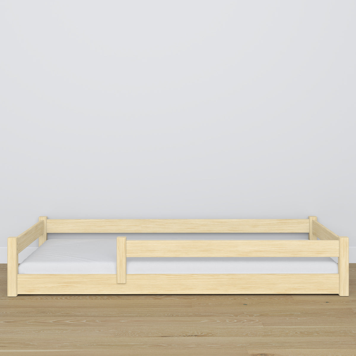 Wooden low bed N02 clear pine