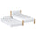 Wooden bed with mattress drawer white-oak – child’s room, scandi Nizio