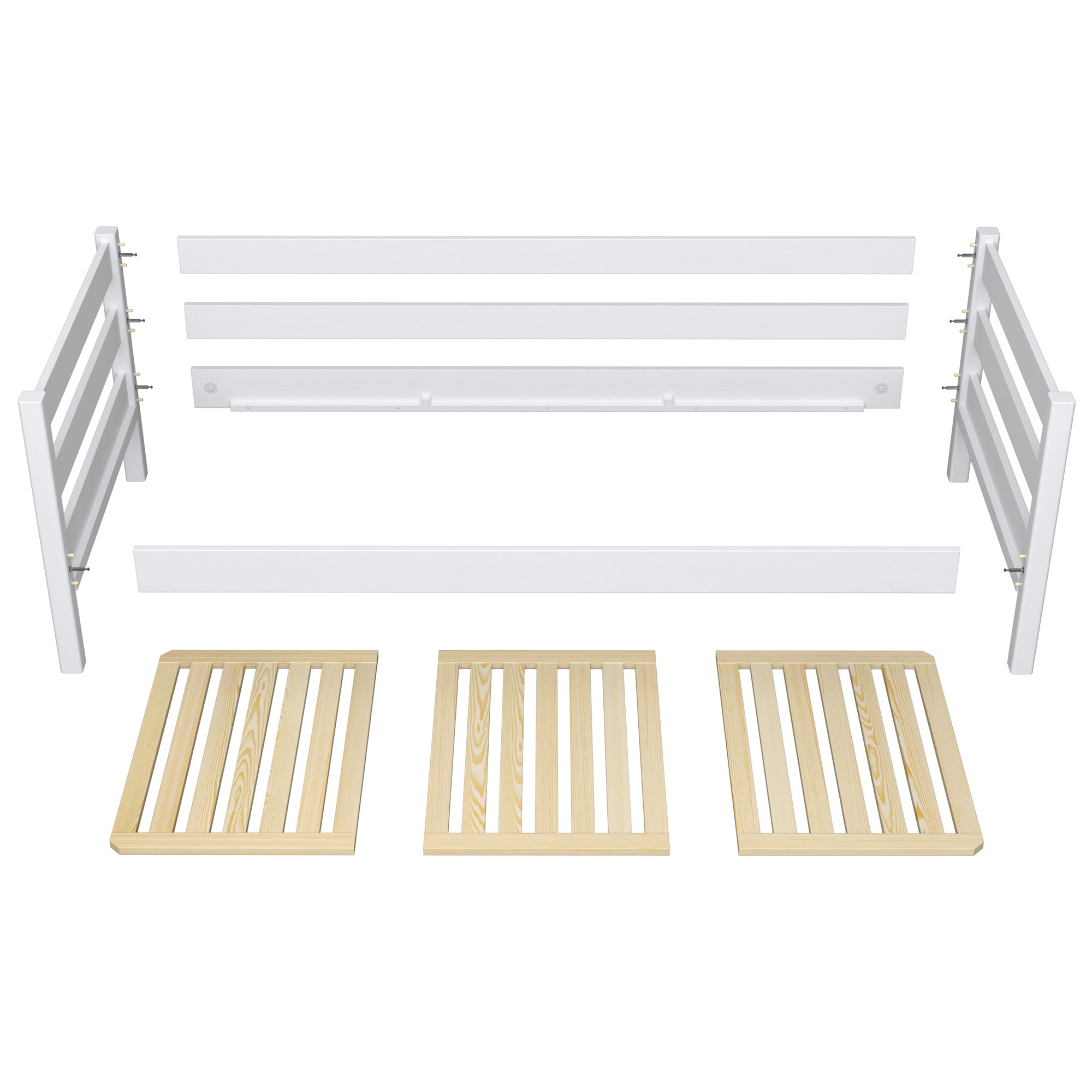 Łóżko sofa N01 sosna naturalna – widok z innej perspektywy, polskie meble