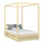 Wooden canopy bed with drawer clear pine – child’s room, scandi style