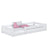 Wooden low bed N02 white