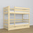 Bunk Bed with Mattress Drawer Clear Pine Wooden – Solid Wood, Scandi Style