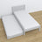 Bed with mattress drawer grey made of wood – dimensions, Nizio