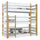 Drewniane łóżko 3-piętrowe N01 biały / dąb naturalny – widok ogólny