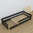 Wooden low bed N02 black / oak