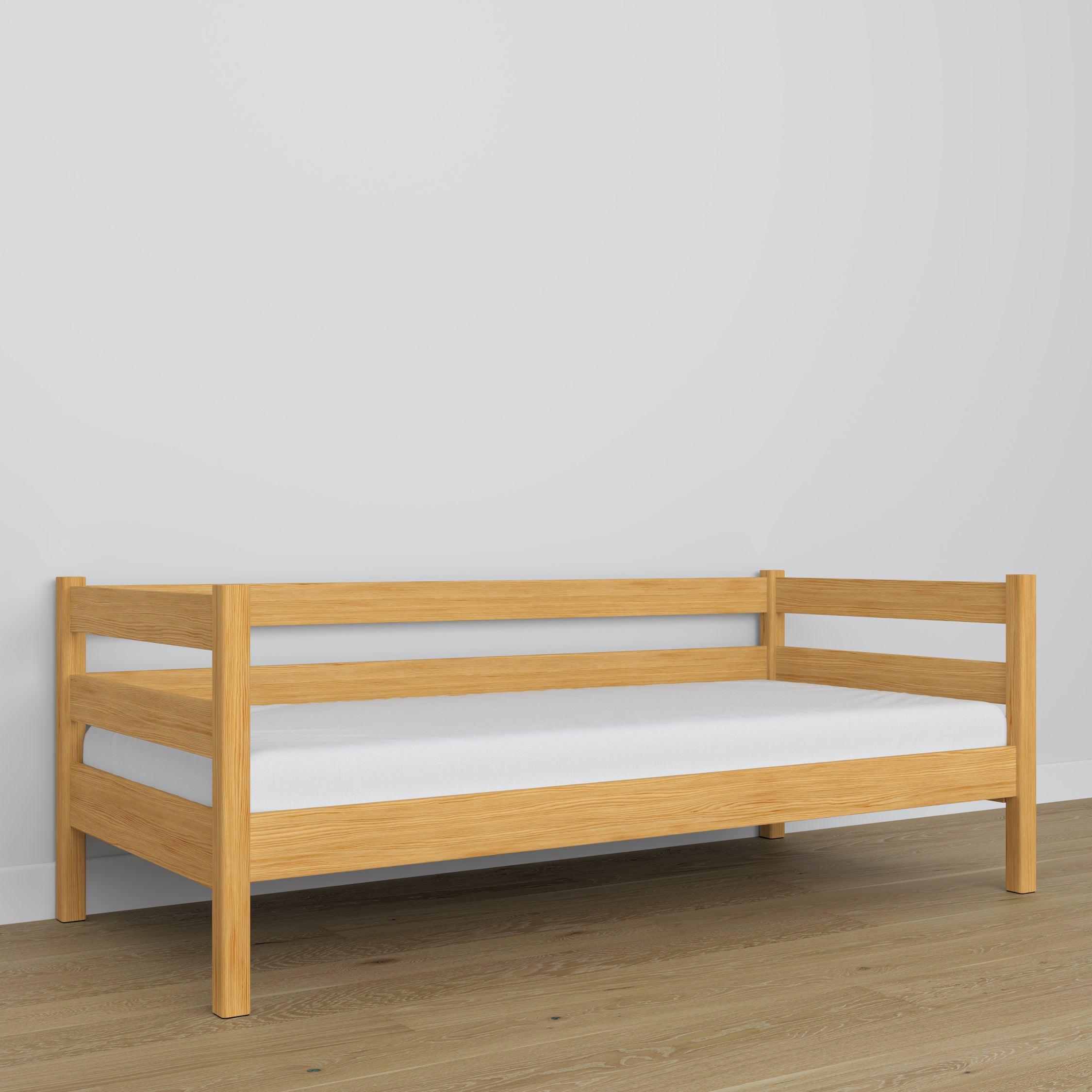 Łóżko sofa N01 sosna naturalna – dodatkowy widok, bezpieczna konstrukcja
