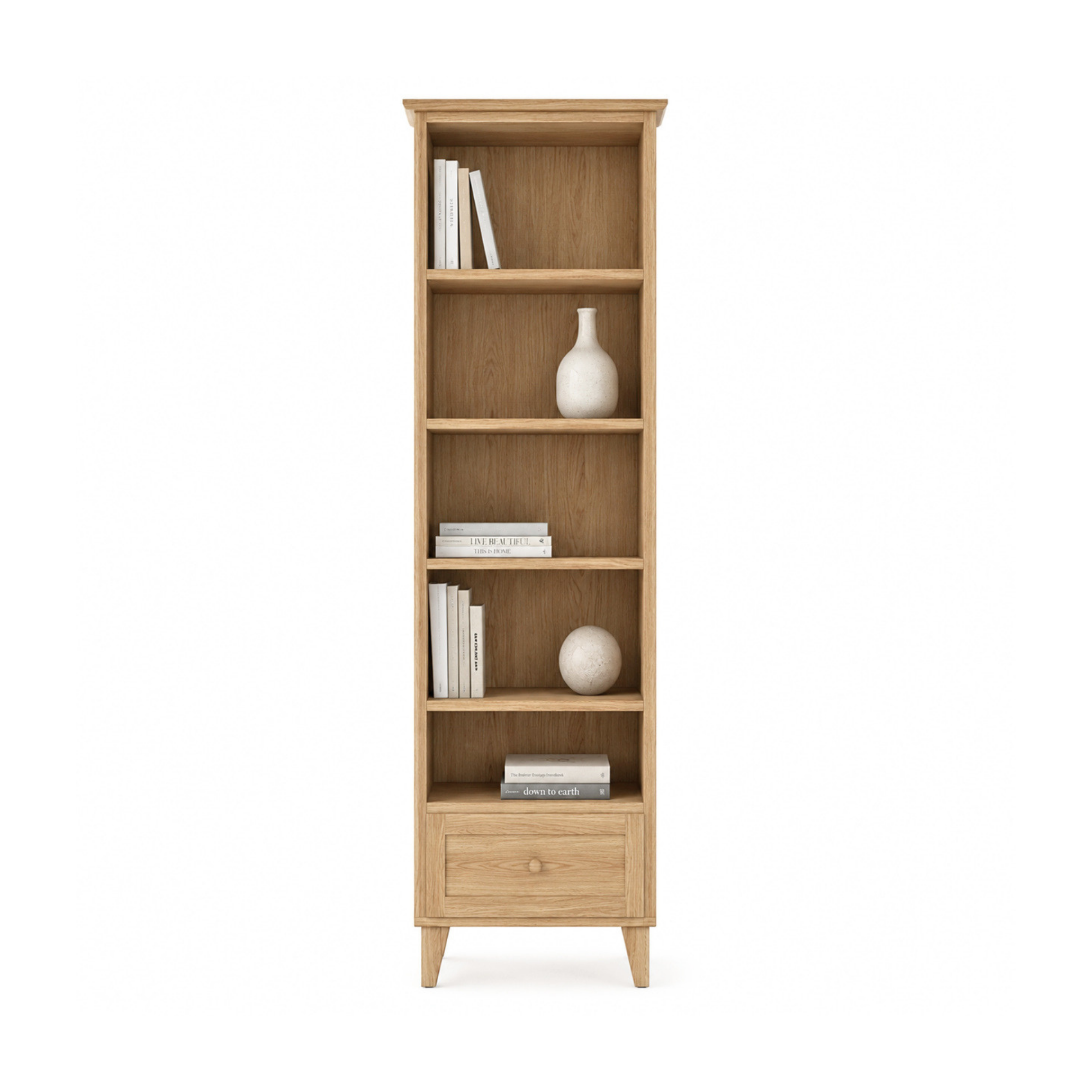 Oak shelf 1S 57 Scandi oak natural