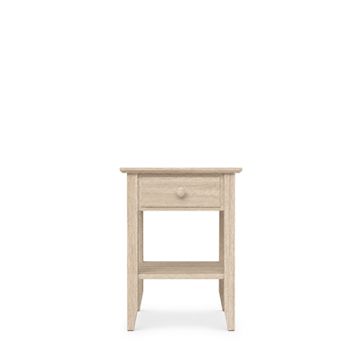 Oak bedside table 1S N01 Scandi oak bleached