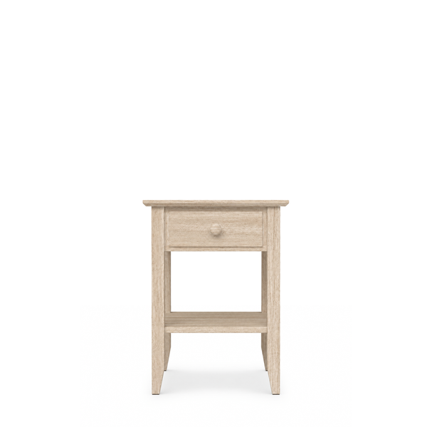 Oak bedside table 1S N01 Scandi oak bleached