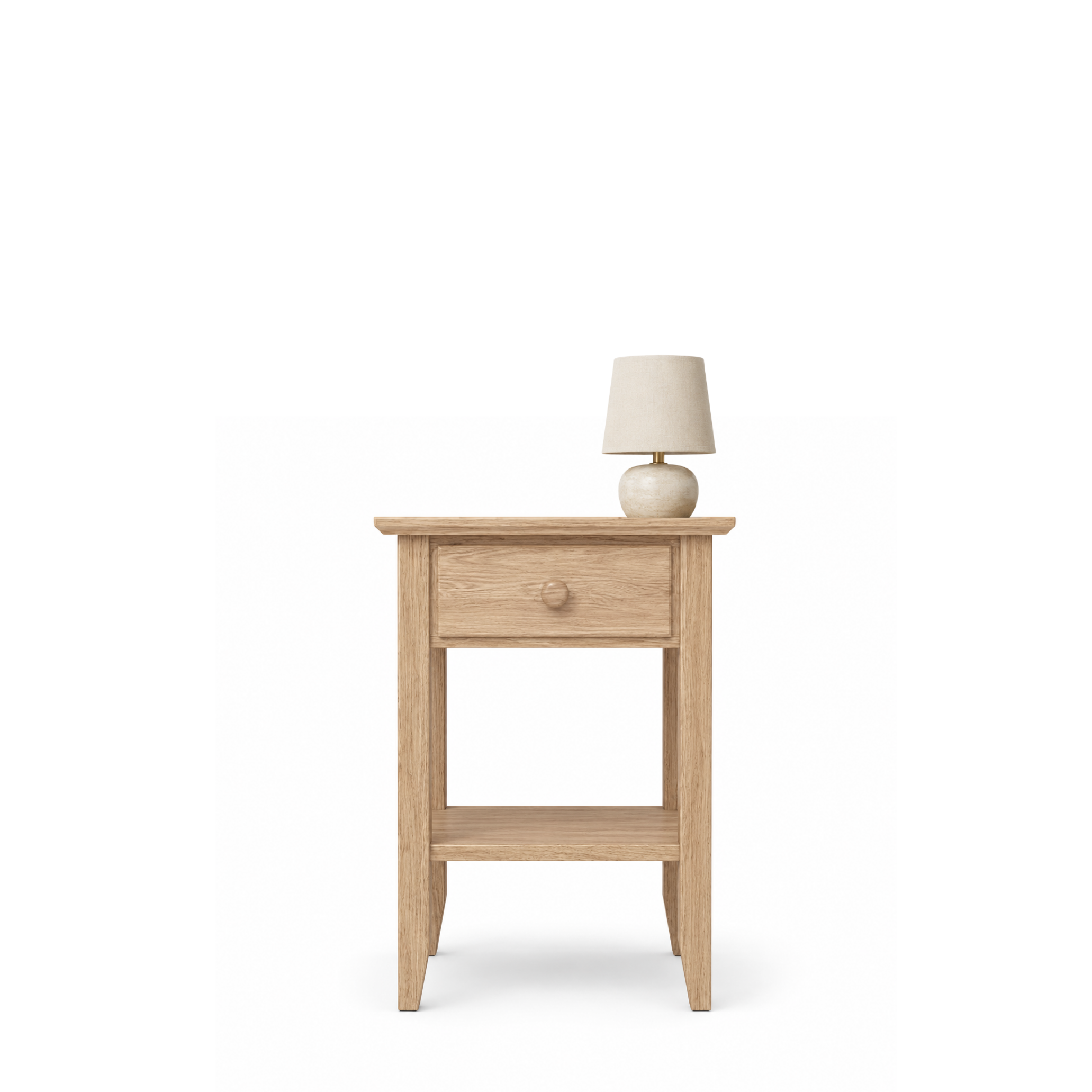 Oak bedside table 1S N01 Scandi oak natural